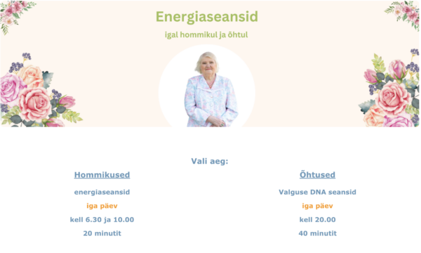 Hommikused ja õhtused energiaseansid Märtsis 2025